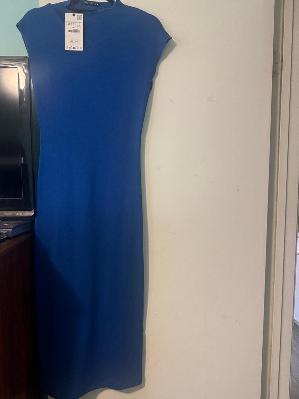 Zara Royal Blue Midi Sheath Dress
